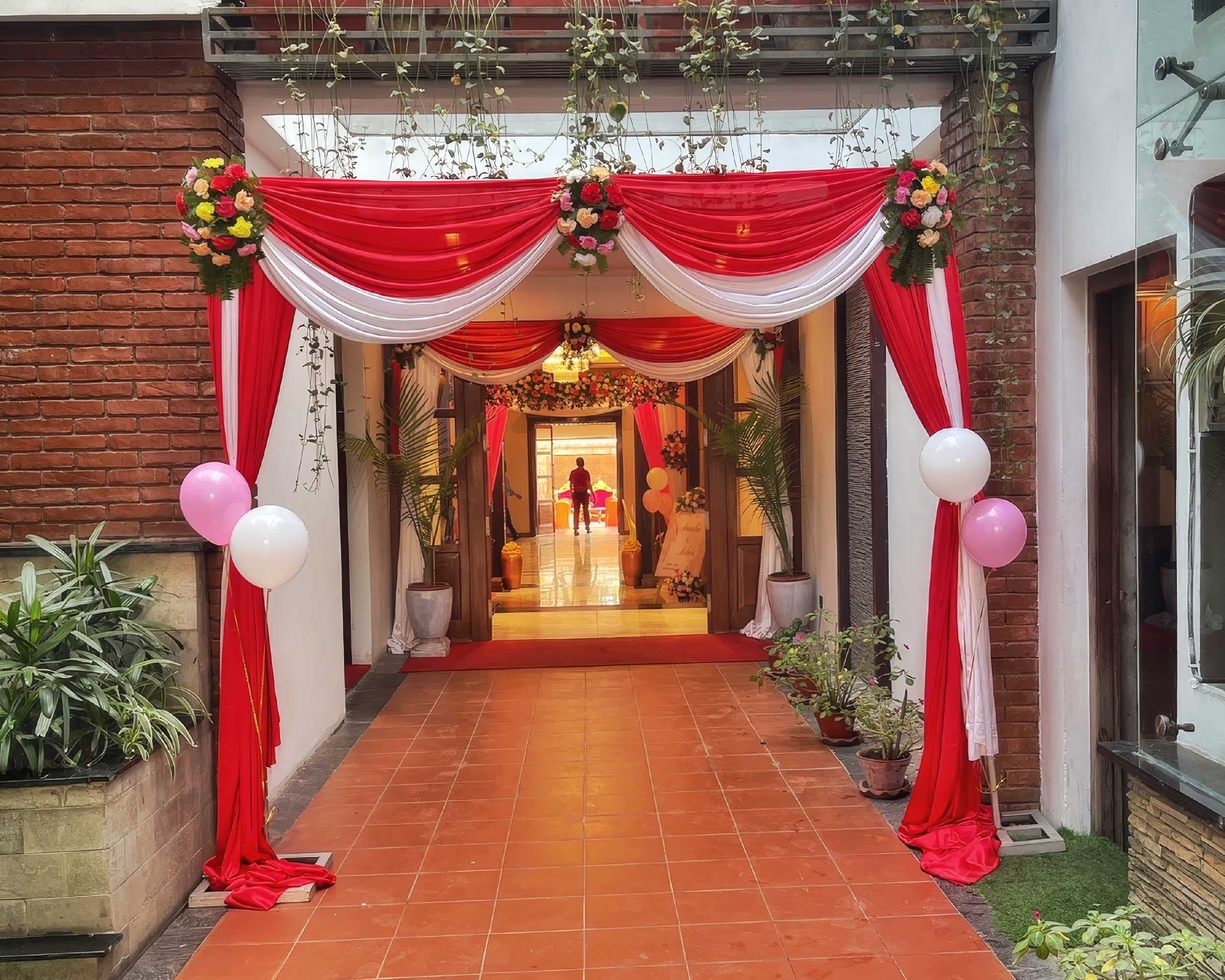 Ceremonial Red Carpet Walkway