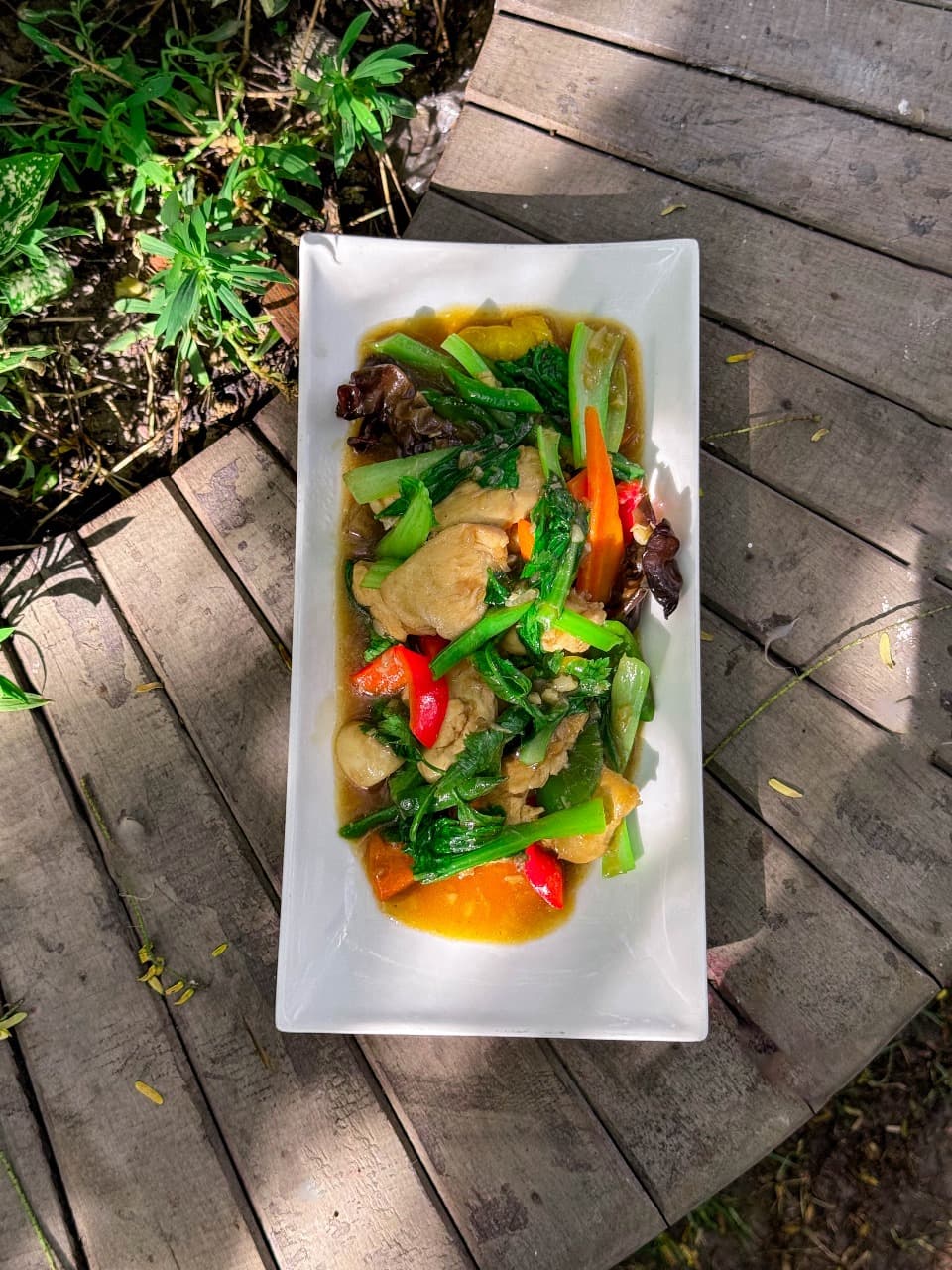 Wok-Tossed Greens & Chicken