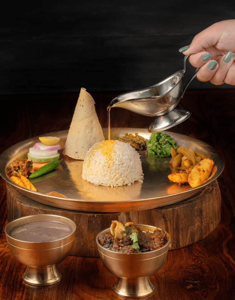 Royal Nepali Thali with Pure Ghee